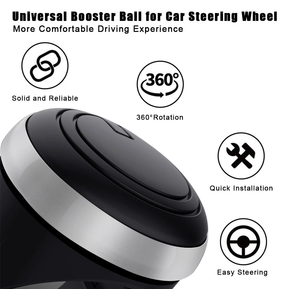 Labor Saving Car Steering Wheel Booster Spinner Knob Truck Tractor Forklift 360