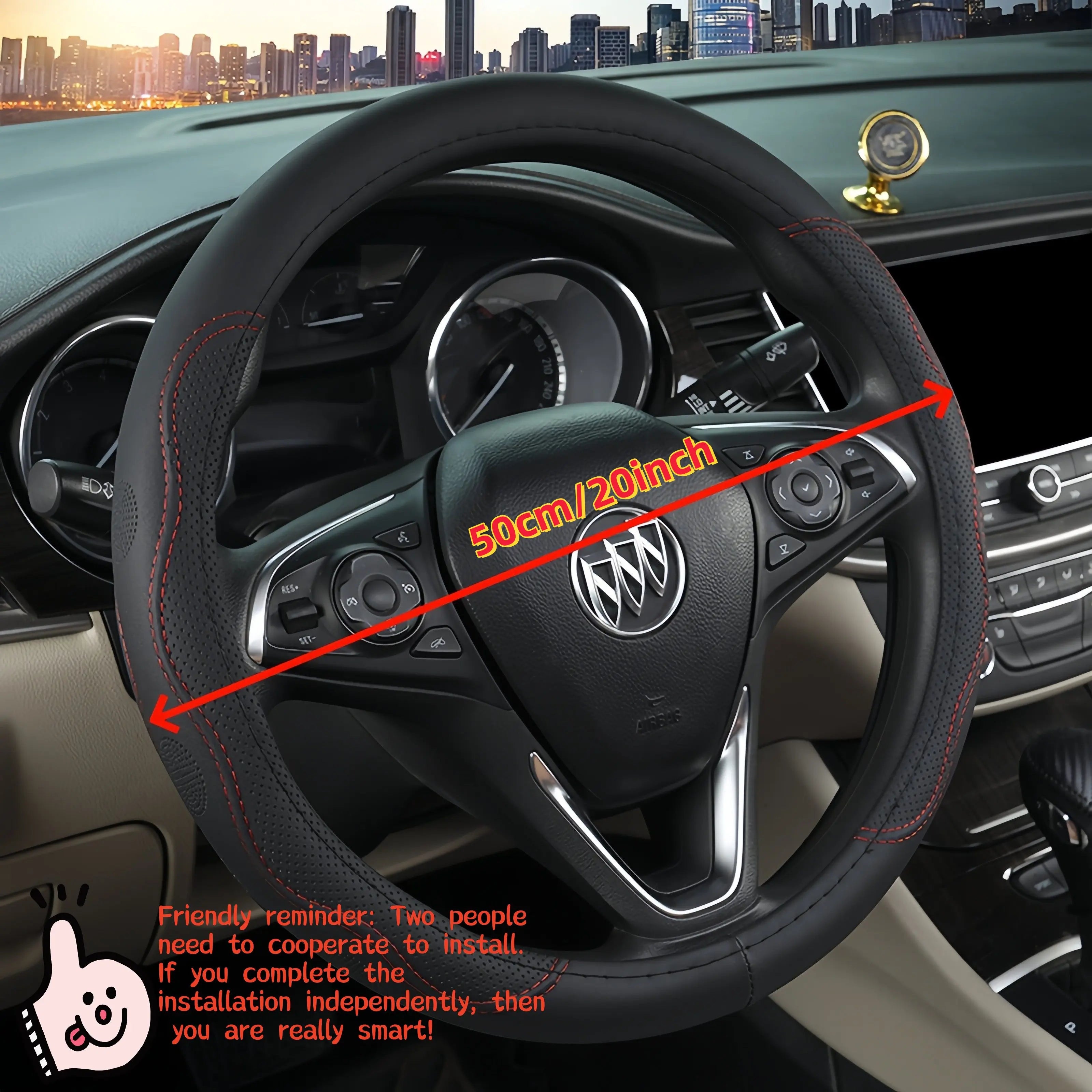 Truck steering wheel protective cover 40-50cm 16-20 "PU leather wear-resistant