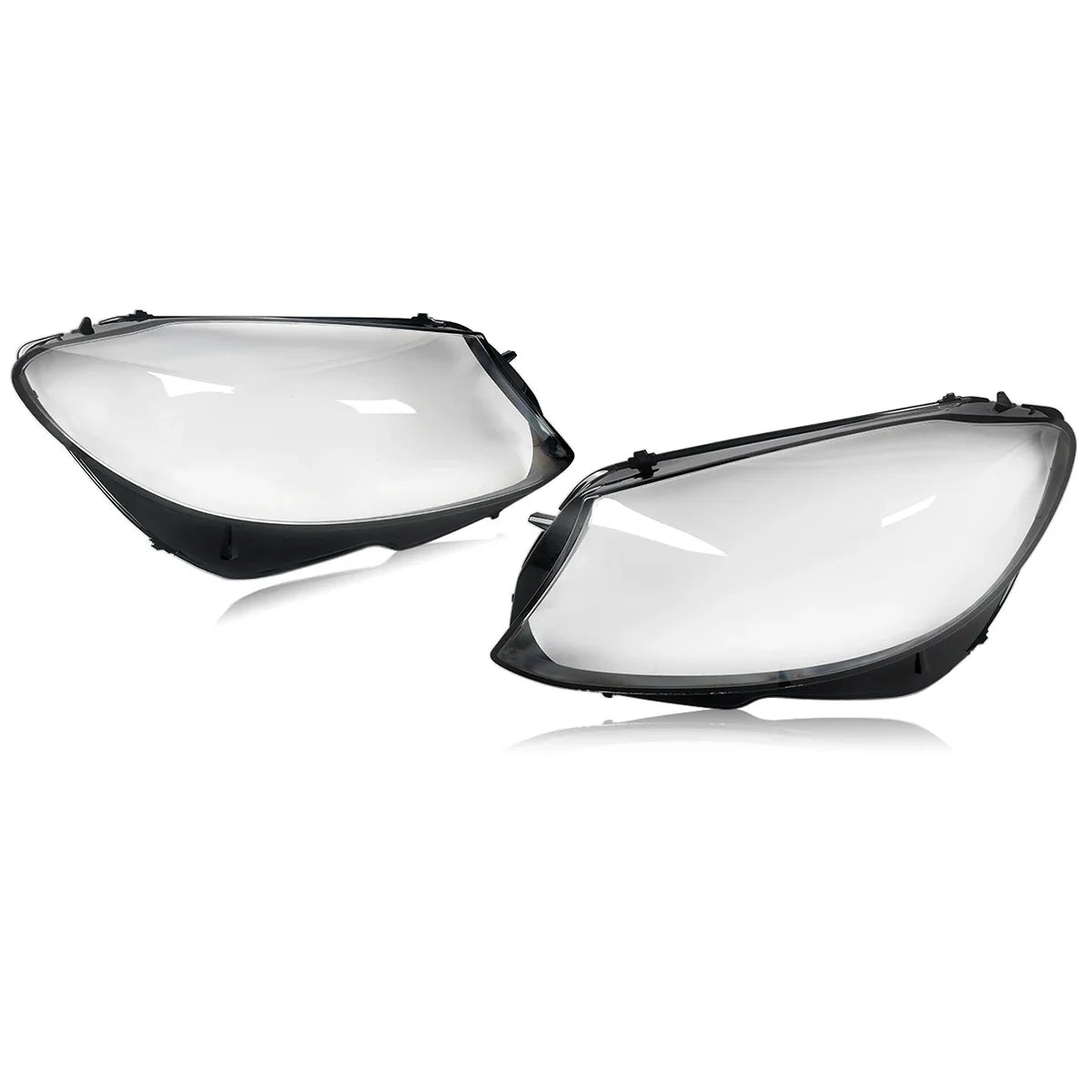 MAGICKIT Left & Right Side Headlight Cover Lens Cover For Mercedes-Benz C-Class W205 2019-2020 Car Accessories Polycarbonate