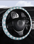 Car Steering Wheel Cover Flowers Print Anti-slip Universal Auto Steering Wheel