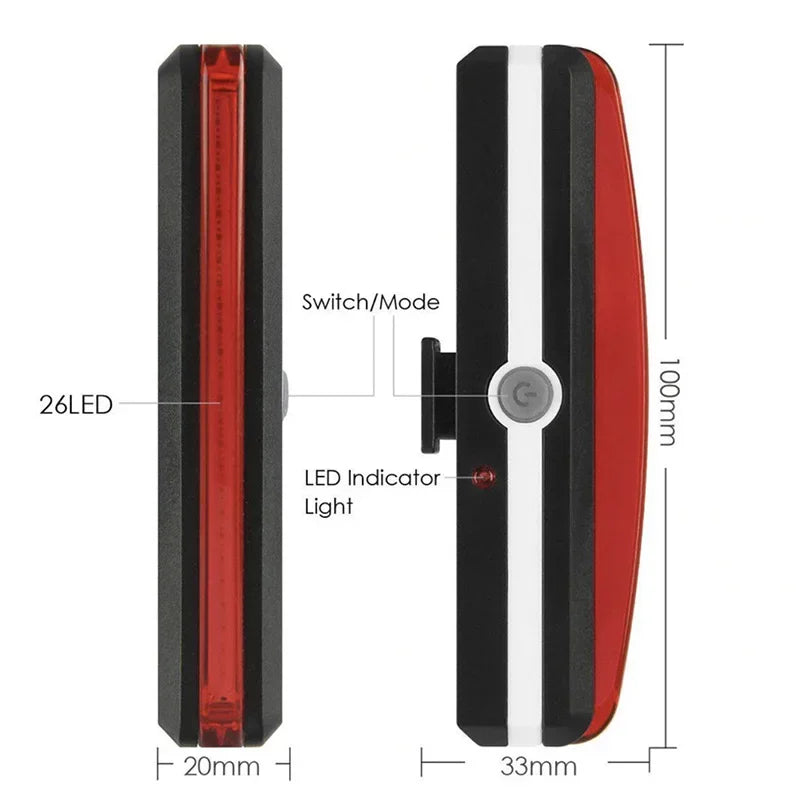 BUCKLOS Bike Light COB Front Rear Bicycle Lights LED Rechargeable Mountain Road Bicycle Lamp MTB Tail Light Cycling Flashlight