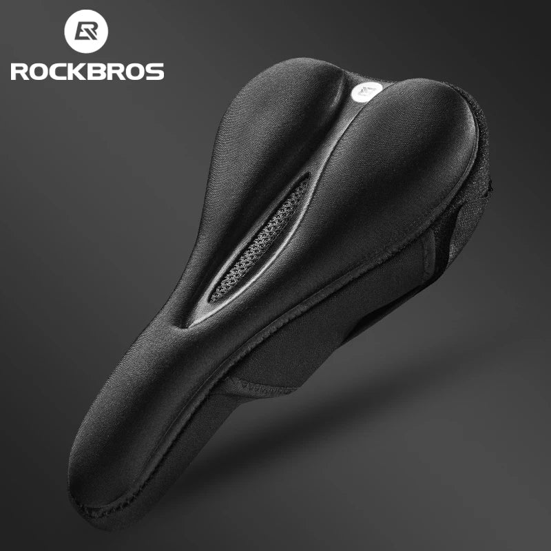 ROCKBROS Silicone Bicycle Saddle Hollow Breathable MTB Bike Seat Cushion Cover