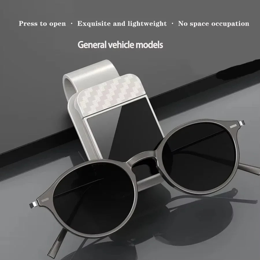 Car Sun Visor Sunglasses Clip Holder Stable Eyeglasses Hanger Card Ticket