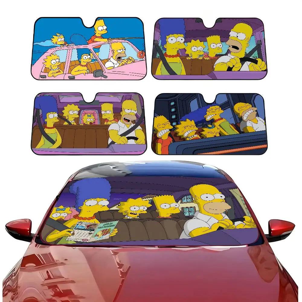 Car Window Sun Shade The S-Simpsons-es Cartoon Summer Window Widshield