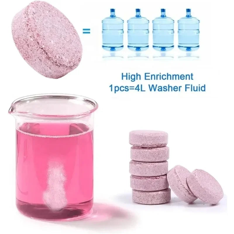 Car Windshield Glass Concentrated Washer Tablets Effervescent Fluid Wiper Solid Premium Automotive Accessory