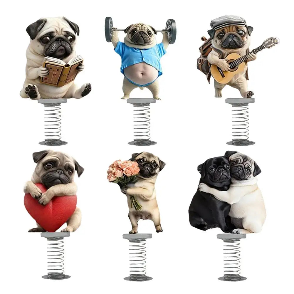 Lovely Dog Acrylic Spring Shaking Head Ornaments Car Dashboard Decorations Funny Premium Automotive Accessory
