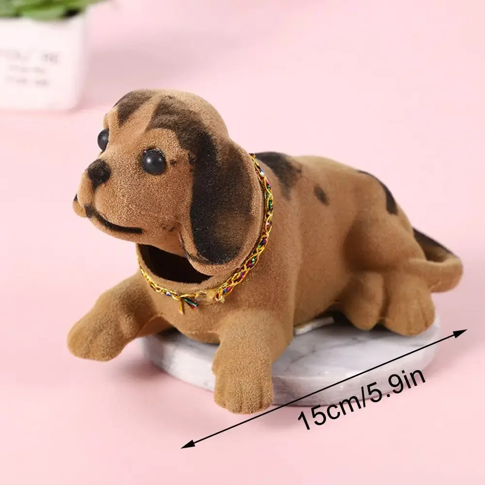 Car Ornaments Shaking Head Dog Doll, Cute Nodding Puppy Dashboard Toys Auto Premium Automotive Accessory