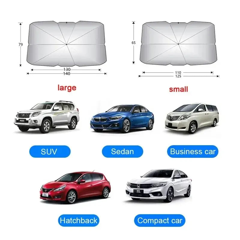 Car Sunshade Umbrella Windshield Folding Front Parasol Umbrella Type Sun Shade