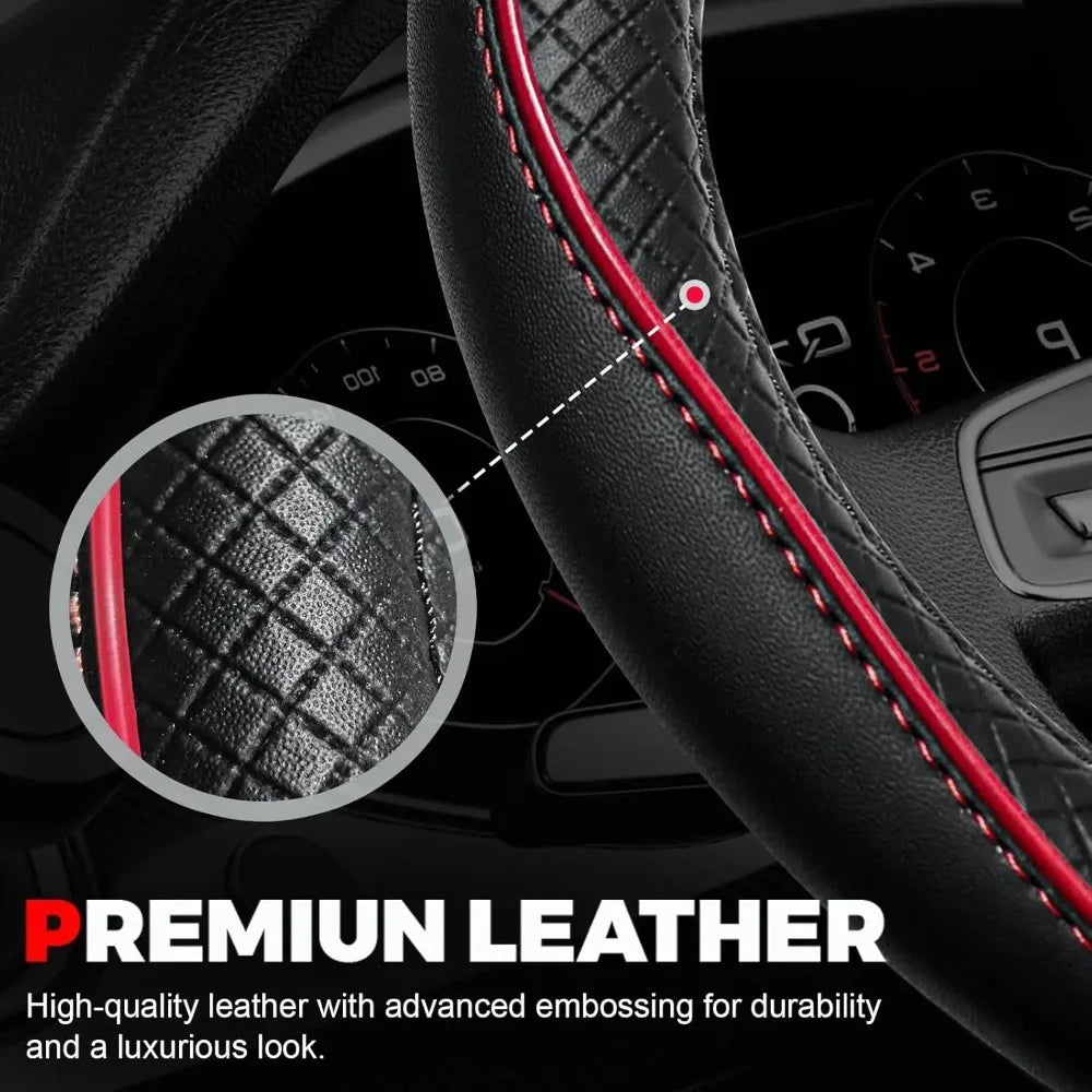 Car Steering Wheel Cover, Anti-Slip, Safety, Soft, Breathable, Heavy Duty