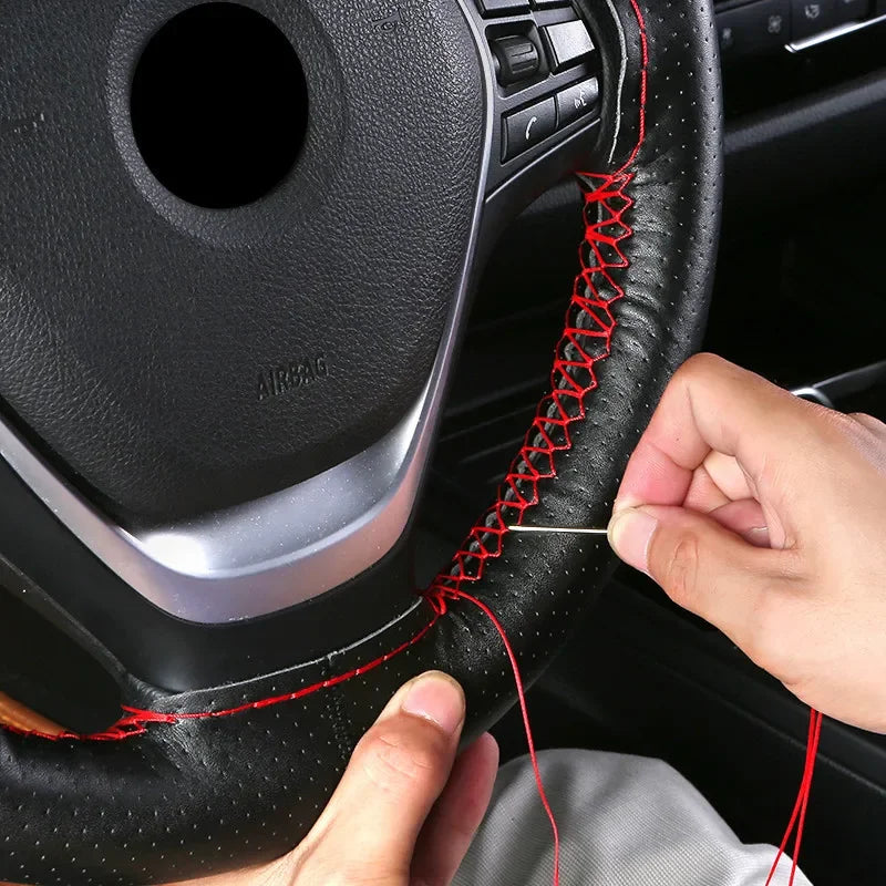 New Steering Wheel Cover Truck Handle Cover 42CM 45CM 47CM 50CM Braid Leather