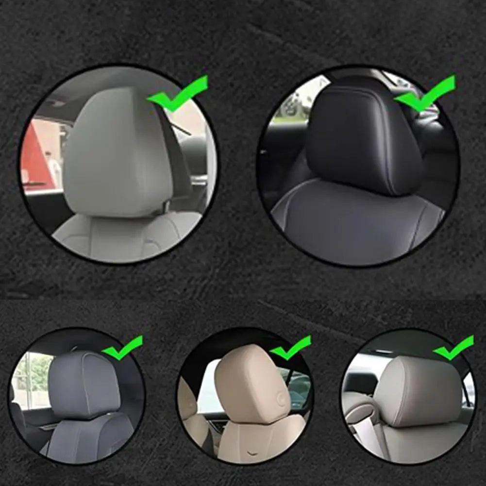 2PCS Bear Car Headrest Covers Universal Elastic Funny Printed Pillowcase