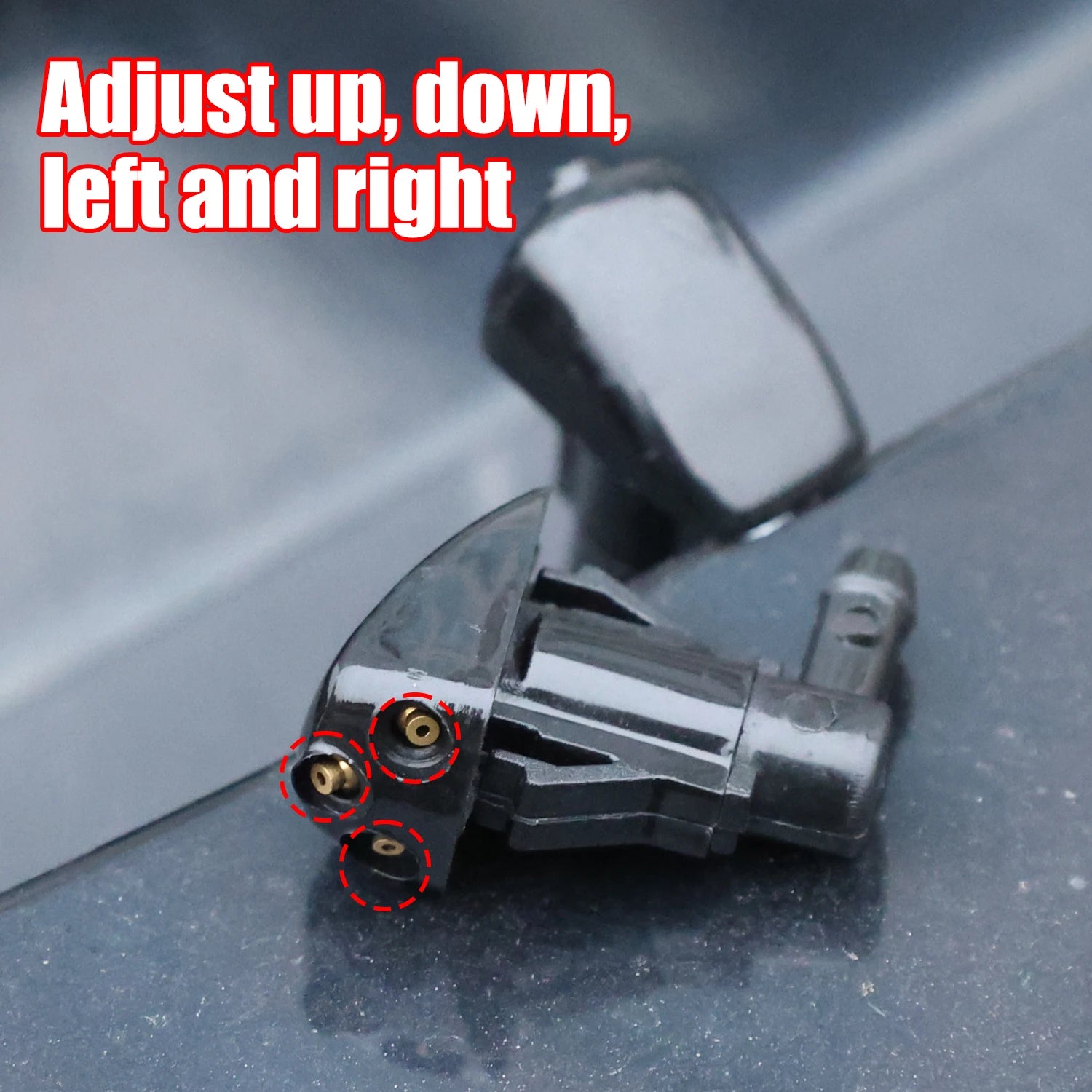 New Car Windshield Wiper Washer Spray Nozzle for Most Models Auto 3 Holes Premium Automotive Accessory