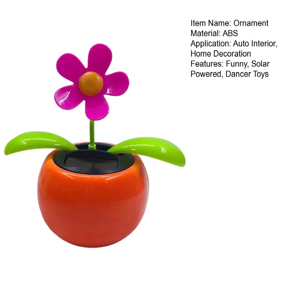 Fashion Car Ornament Solar Powered Cartoon Vibrant Ornamental Gifts Automobile Premium Automotive Accessory
