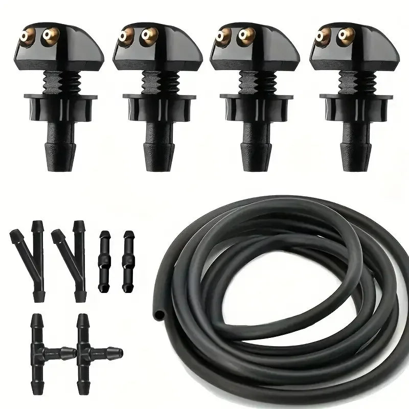 Universal Car Auto Windshield Washer Hose Wiper Blade Pipe Jet Spray Nozzle Premium Automotive Accessory