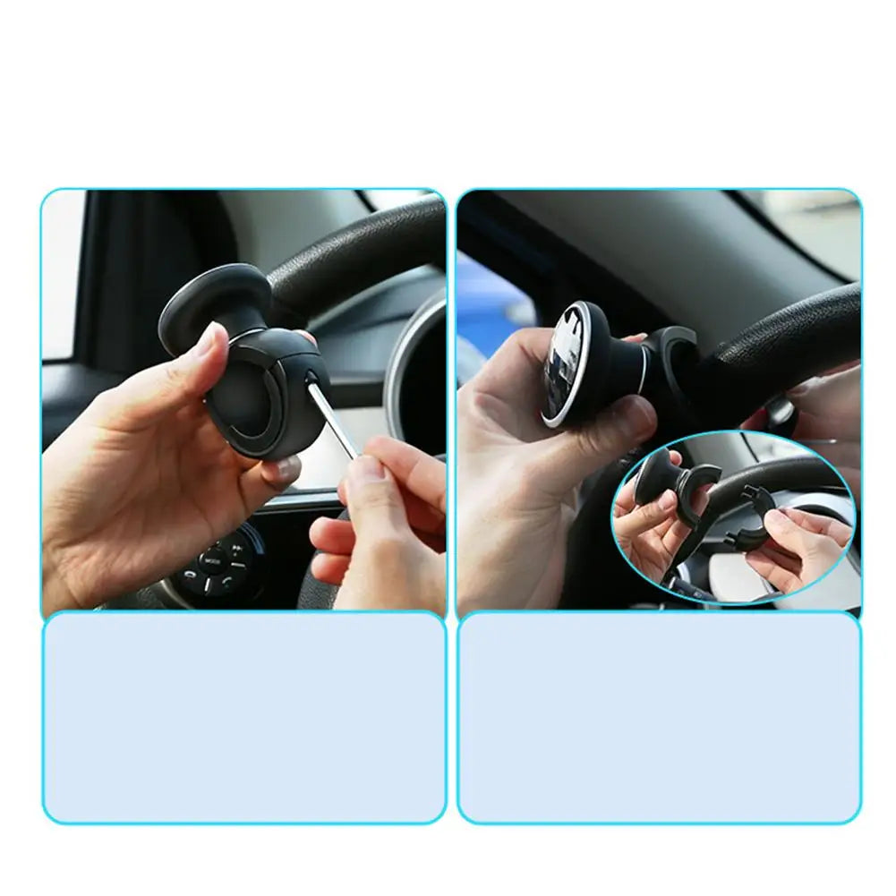 Truck Car Duty Anti Slip Steering Wheel Cover Spinner Knob Handle Booster Grip