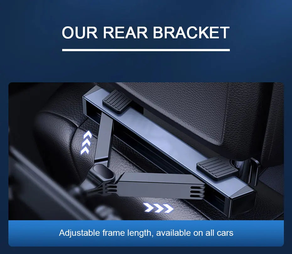 SEAMETAL Upgraded Car Headrest Phone Holder Telescopic Anti Shake Auto Table