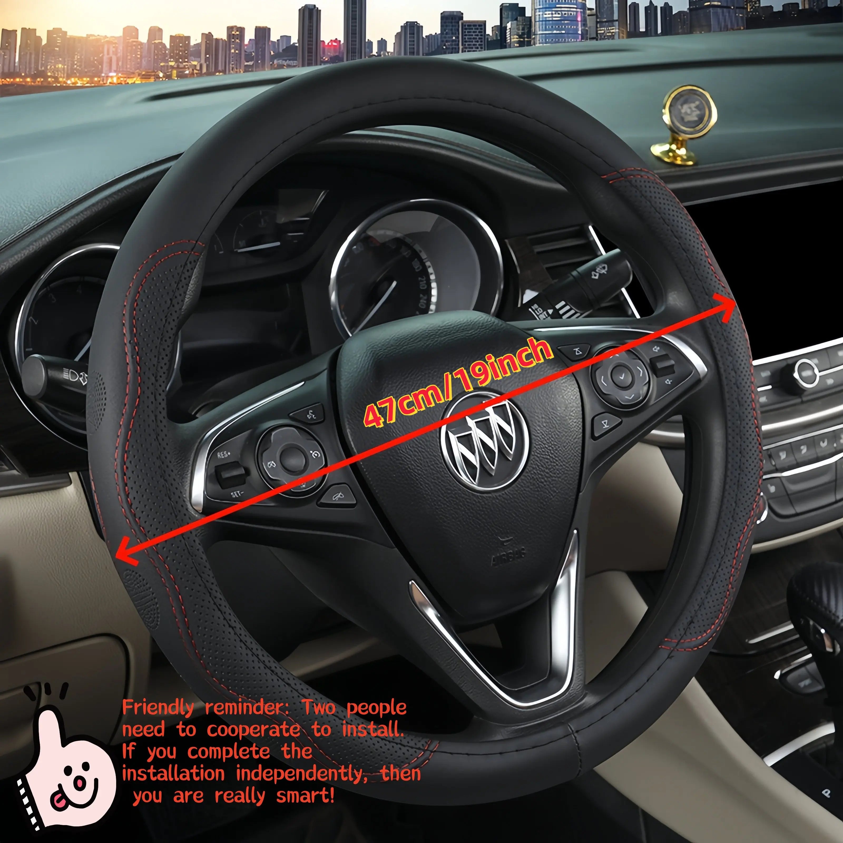Truck steering wheel protective cover 40-50cm 16-20 "PU leather wear-resistant