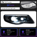 AKD Head Lamp for VW Touareg LED Headlight 2007-2010 Headlights Touareg DRL Turn Signal High Beam Angel Eye Projector Lens
