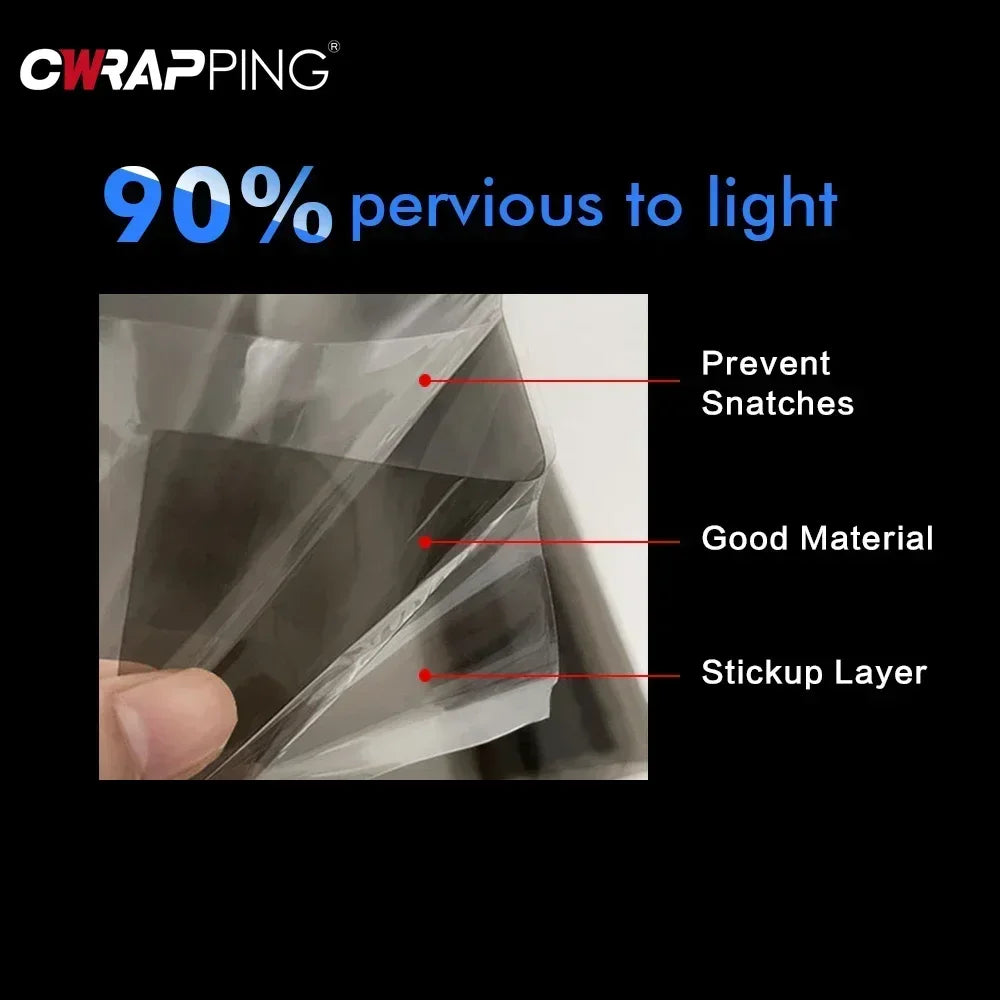 40cm Car Headlight Taillight Smoke Black PVC Films Tint Headlight Taillight Wrap Cover Stickers for Motorcycle Car Accessories
