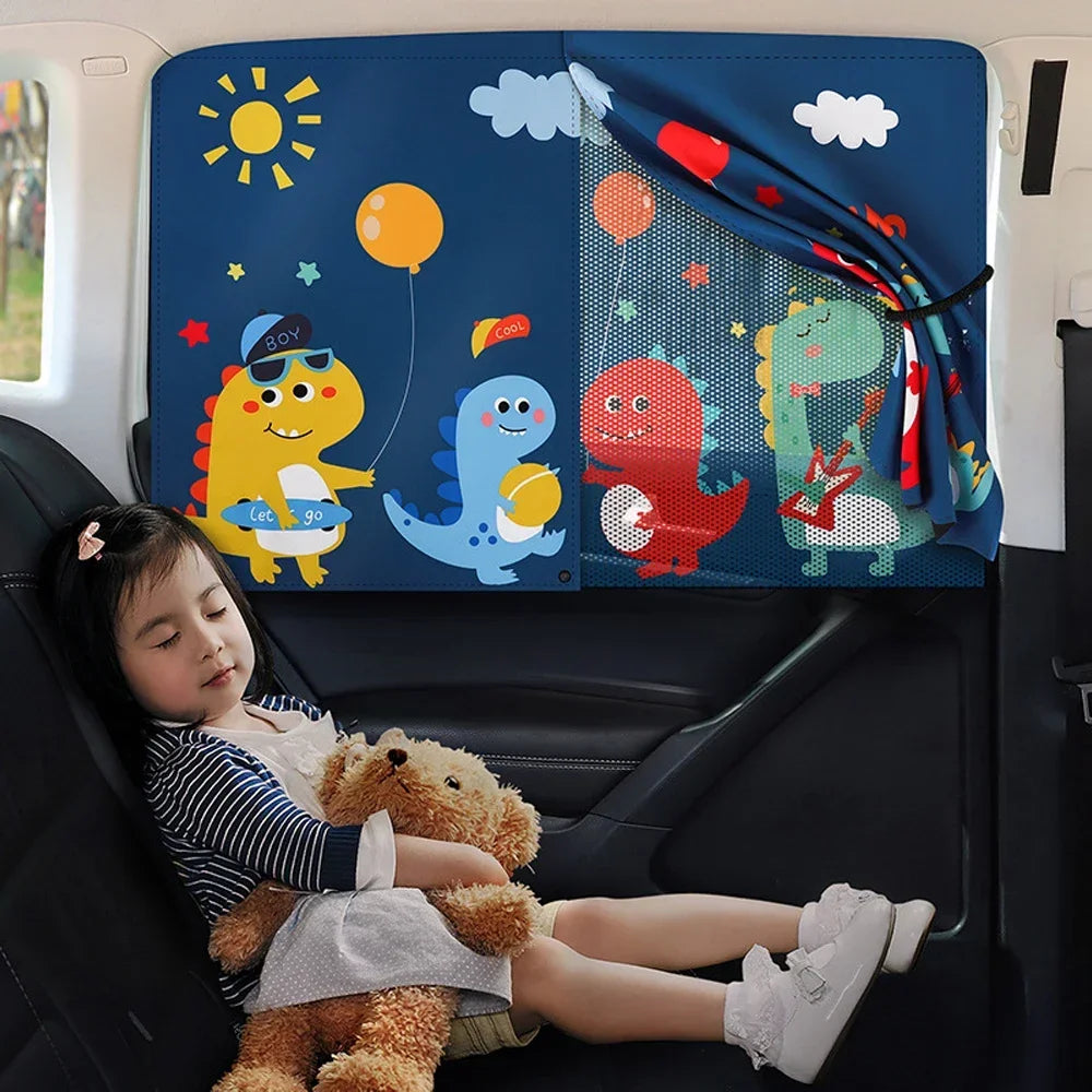 Side Window Sun Shade Car Cartoon Cute Spaceman Magnet Windshield