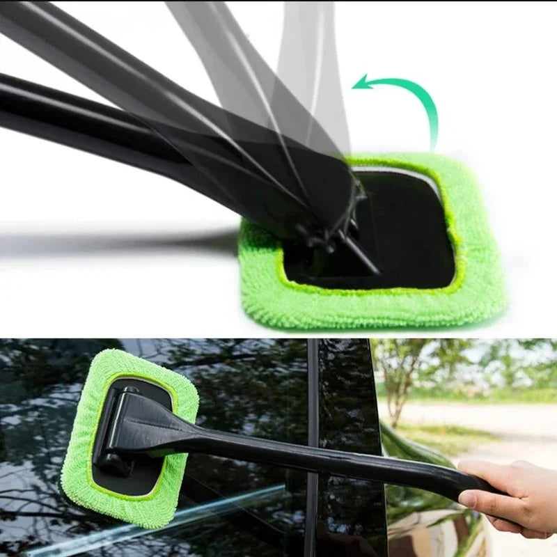 New Car Window Cleaner Brush Kit Windshield Cleaning Wash Tool Inside Interior Premium Automotive Accessory