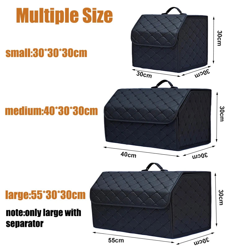 Car Trunk Organizer Box Large Capacity Auto Multiuse Tools Storage Bag SUV Truck