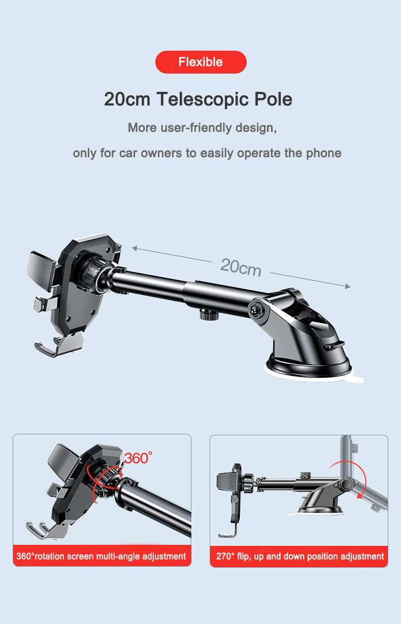 2026 NEW Universal Sucker Car Phone Holder 360 Windshield Dashboard Mobile