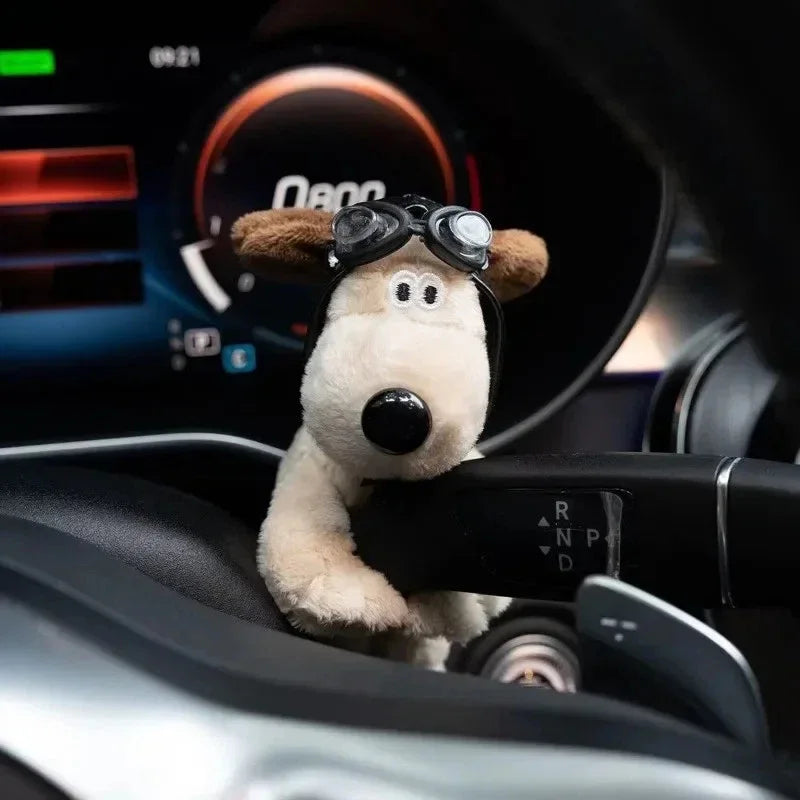 Cute Plush Puppy Car Turn Signal Switch Decor Steering Column Wiper Rod Lever Premium Automotive Accessory