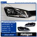 AKD LED Car Lights for VW Polo Headlight  2011-2017 Volkswagen Vento LED Projector Lens Head Lamp DRL Hid Head Lamp Bi Xenon Beam Accessories