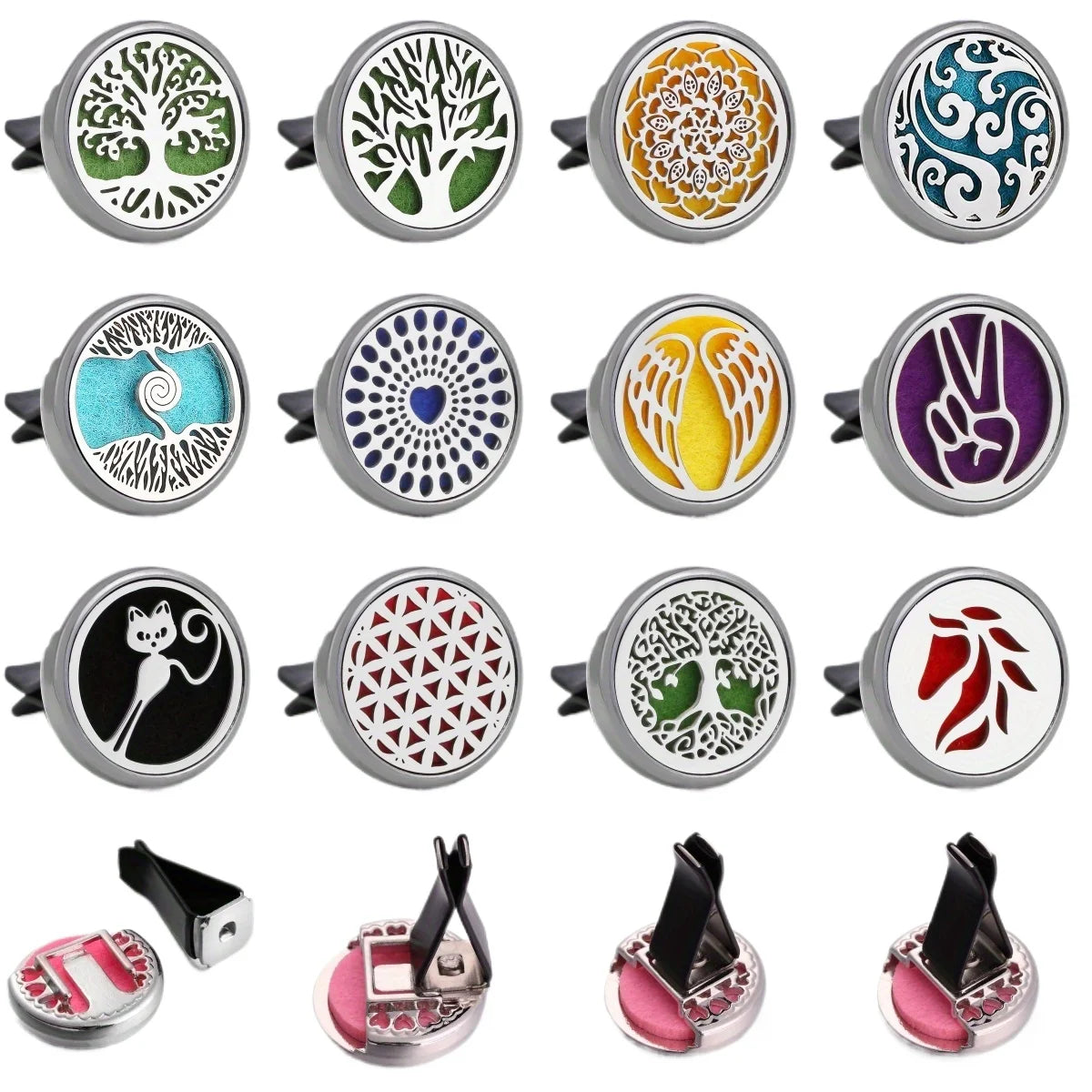 1pc Refillable Car Air Freshener Perfume Diffuser Clip Auto Vent SUV Truck