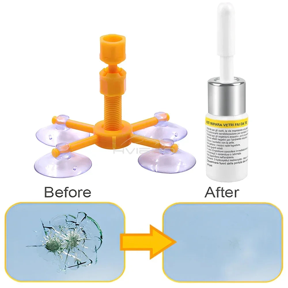 Windshield Repair Kit Scratche Quick Fix Car Styling Cracked Glass Windscreen Premium Automotive Accessory