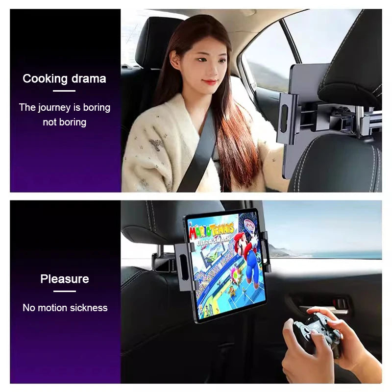 SEAMETAL Upgraded Car Headrest Phone Holder Telescopic Anti Shake Auto Table