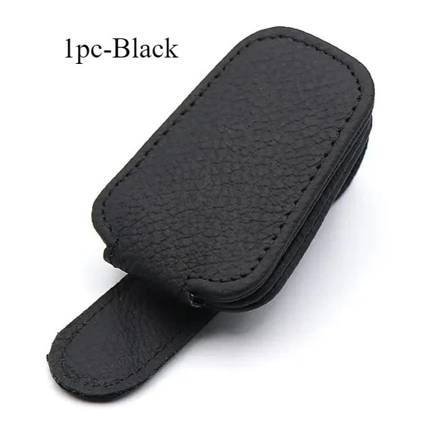 Car Sun Visor Glasses Case Holder Sunglasses Clip Ticket Card Multifunction