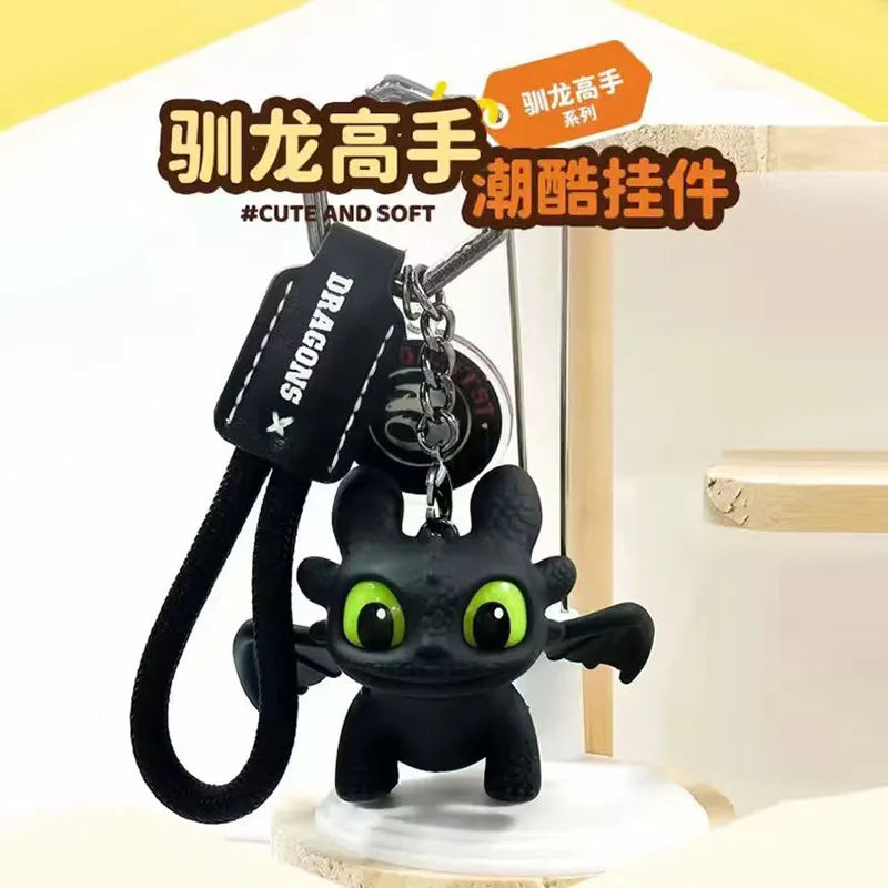 Genuine Cute Glowing Toothless Car Interior Ornament, Night Fury Wings Can Move Premium Automotive Accessory