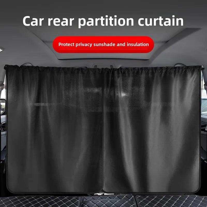 Car Privacy Curtains Universal Divider Curtain Between Rear Seat Auto Blackout