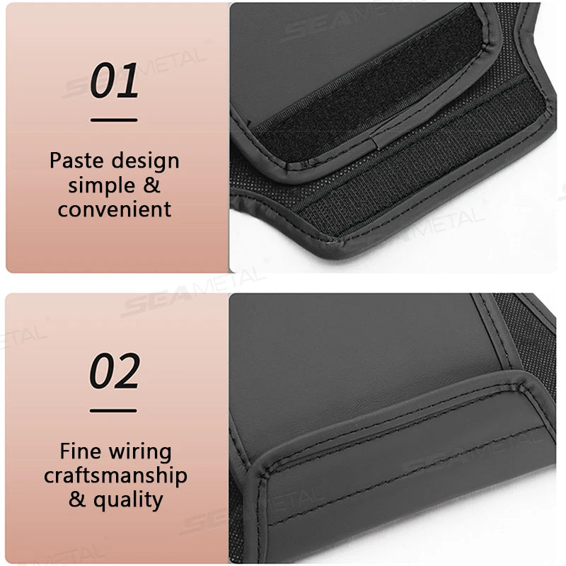 BLALION Premium Car Headrest Cover Universal Leatherette Neck Support Protector
