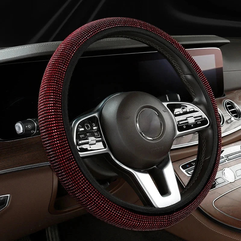 Crystal Steering Wheel Cover Bling Diamond Car Steering Wheel Cover