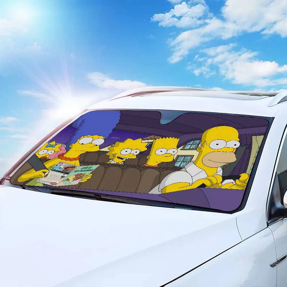 Car Window Sun Shade The S-Simpsons-es Cartoon Summer Window Widshield