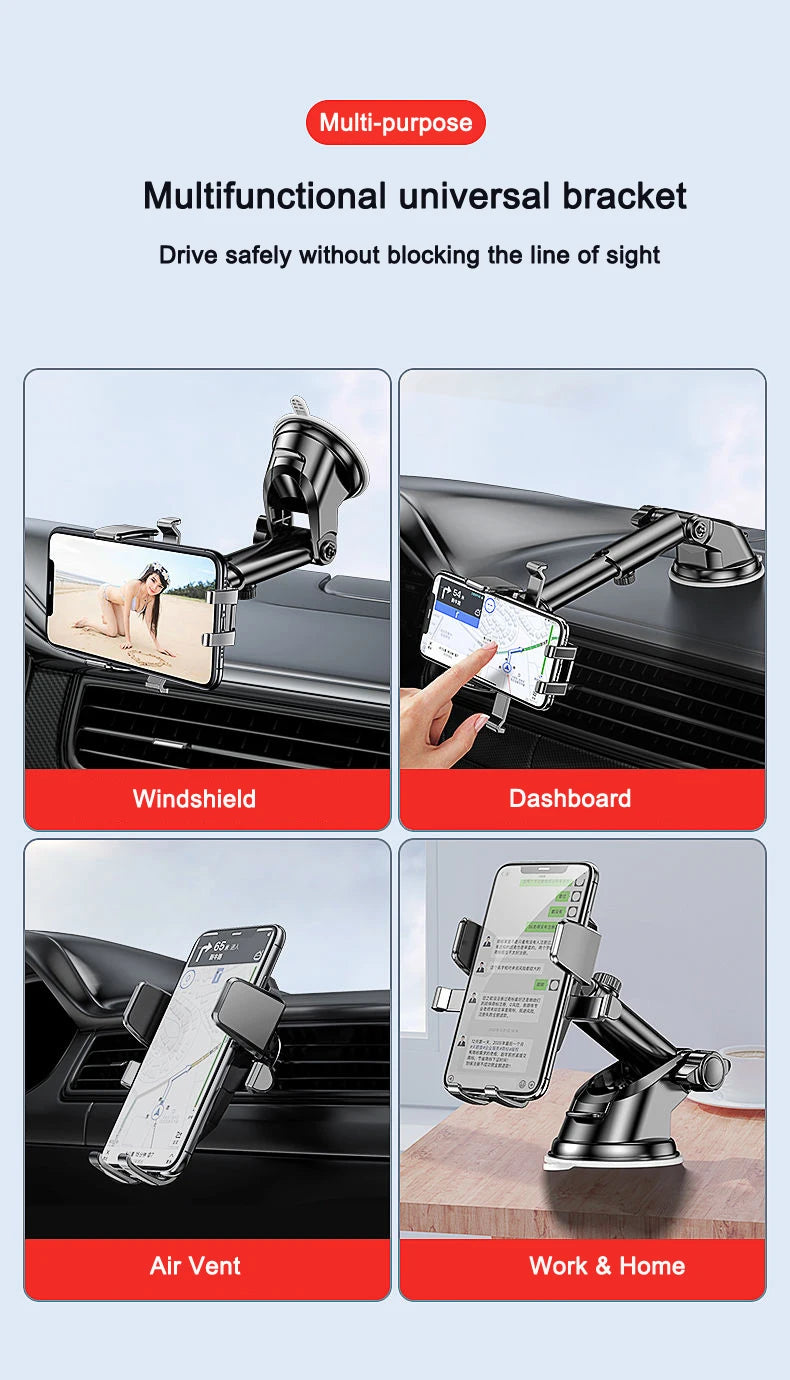 2026 NEW Universal Sucker Car Phone Holder 360 Windshield Dashboard Mobile