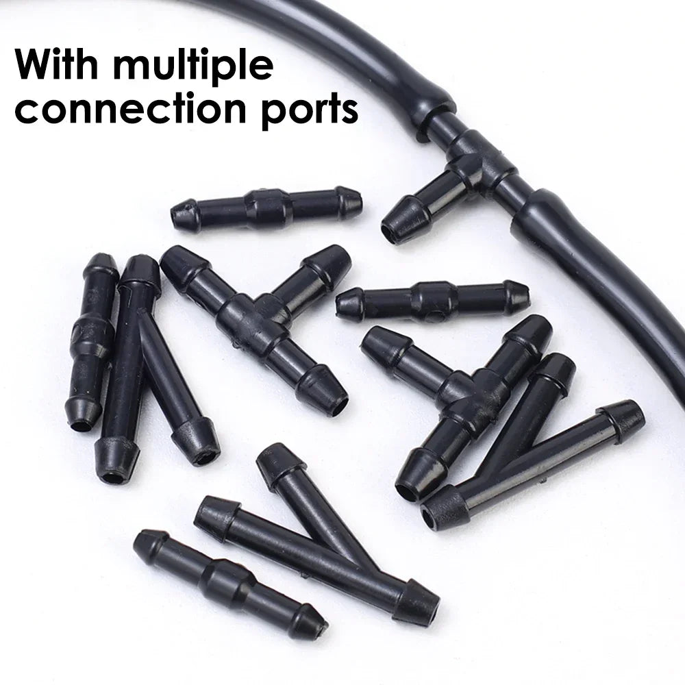 Car Auto Windshield Washer Hose Wiper Blade Pipe Jet Spray Nozzle Water Fluid Premium Automotive Accessory
