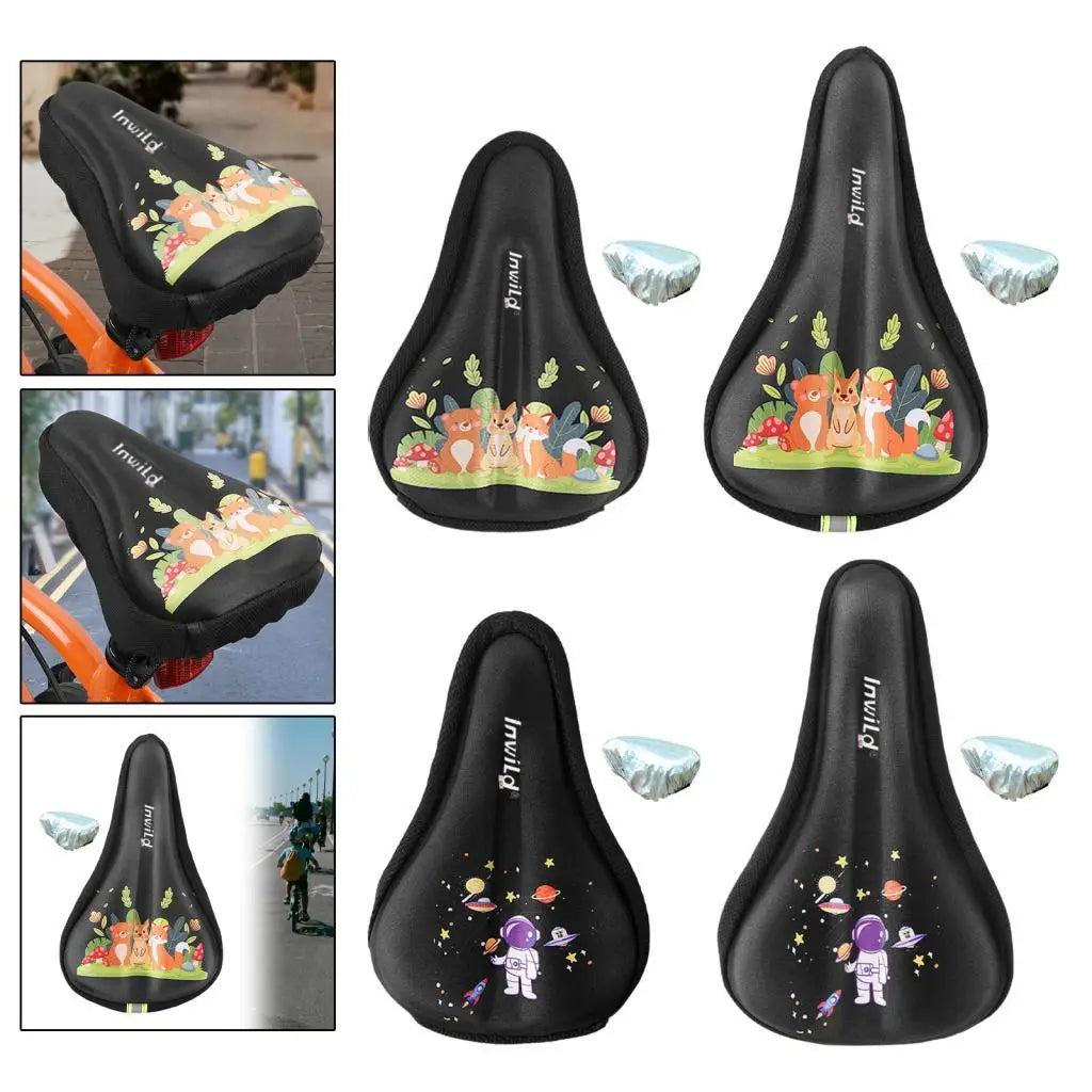 Kids Bicycle Seat Cushion Small Silicone Memory Foam Child Bike Cover Interior