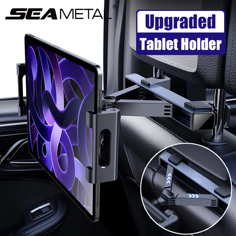 SEAMETAL Upgraded Car Headrest Phone Holder Telescopic Anti Shake Auto Table