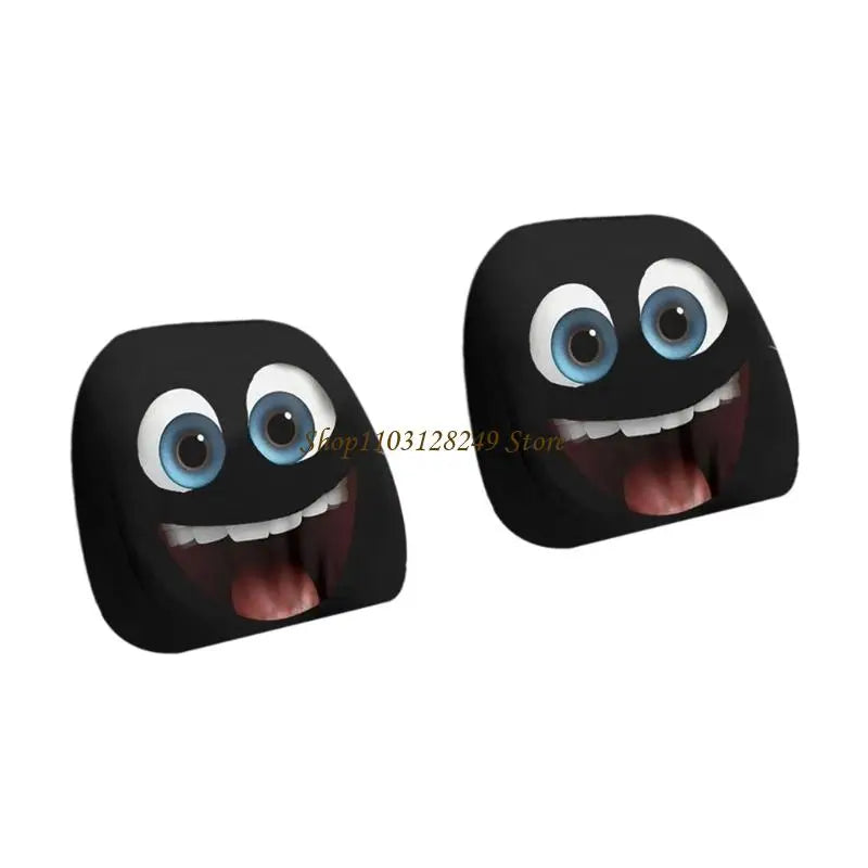 4 Car Headrest Covers Novelty Humorous Design Interior Head rest Protector