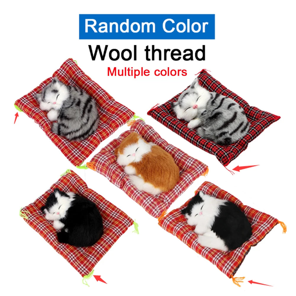 Lovely Plush Kittens Doll Toy Home Decoration Car-styling Car Ornaments Cute Premium Automotive Accessory