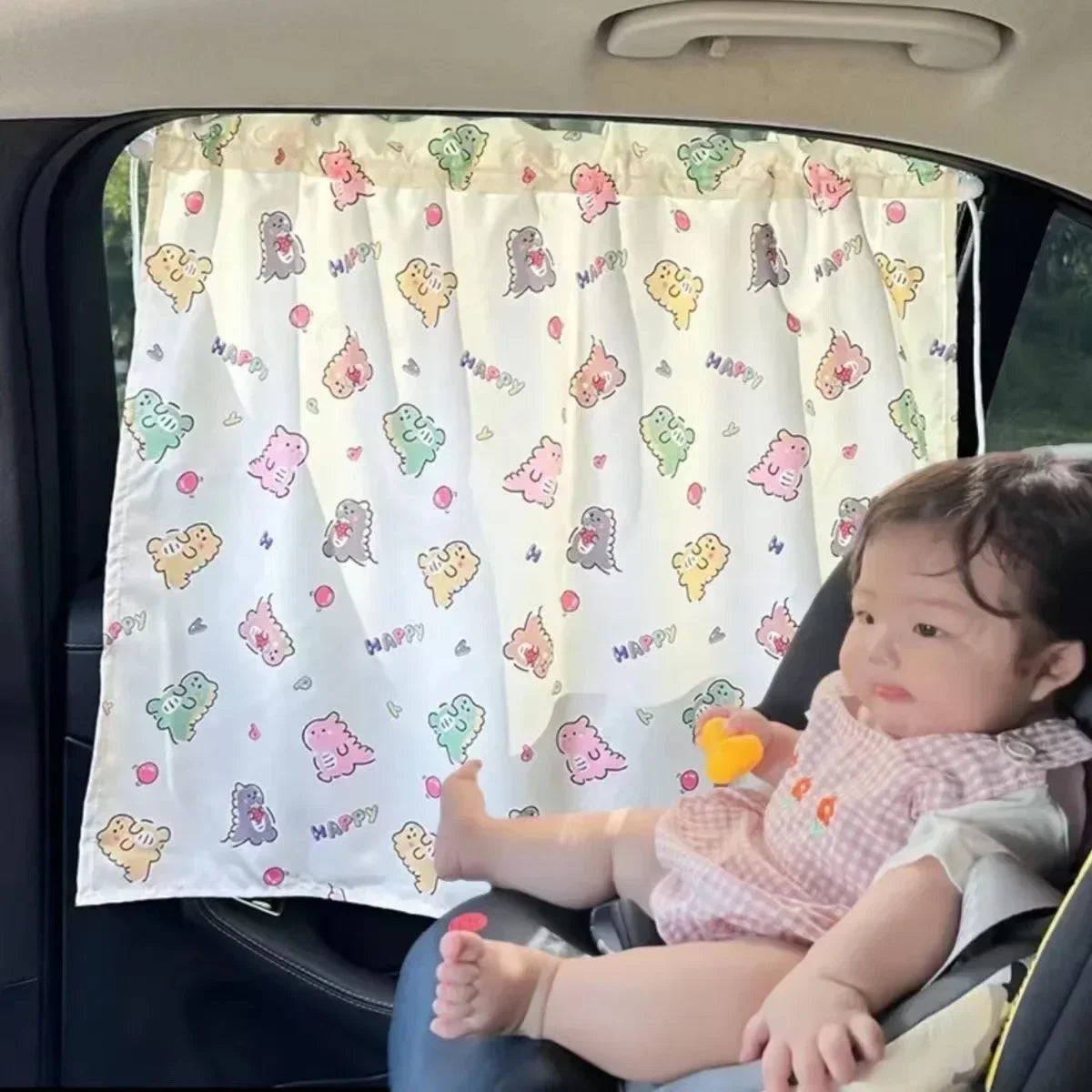 Suction Cup Curtain Shade Car Window Sunshade Cover Cartoon Universal Side
