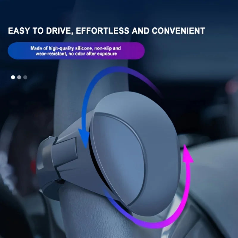 Easy-Grip Silicone Steering Wheel Knob 360° Smooth Rotation One-Hand Operation