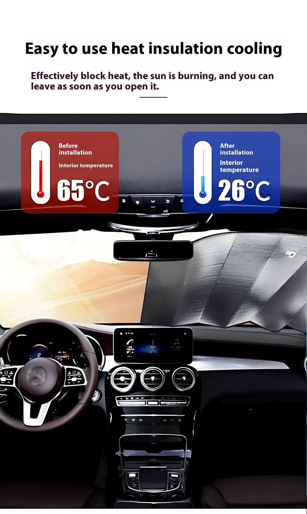 Snoopyes Cartoon Cute Car Sun Shade Windscreen Front Window Visor 70x130 cm