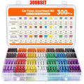 Assorted colored plug in fuses in a clear plastic case with visible fuse ratings. RH100 Multicolored 2a 3a 5a 7.5a 10a 15a 20a 25a 30a 35 amp