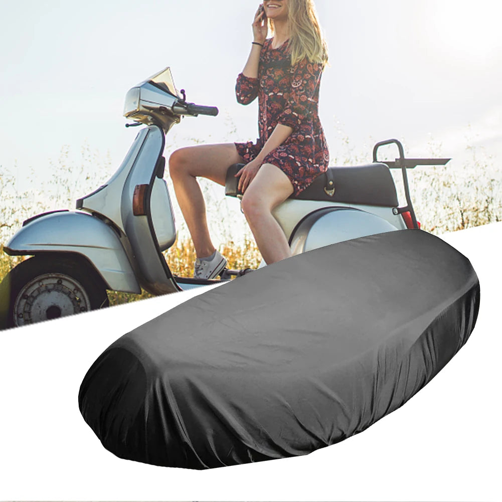 Motorcycle Seat Cover Waterproof Sunscreen Dust UV Protector Cushion Elastic PU