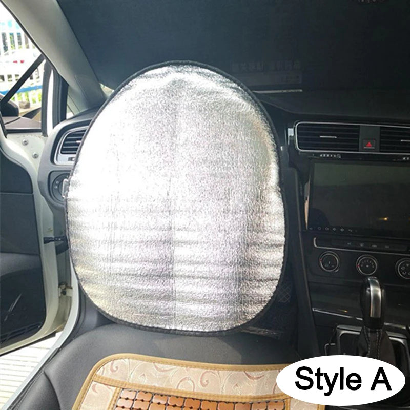 Car Steering Wheel Sun Shade Double Thick Sun Protection Foldable Anti-uv